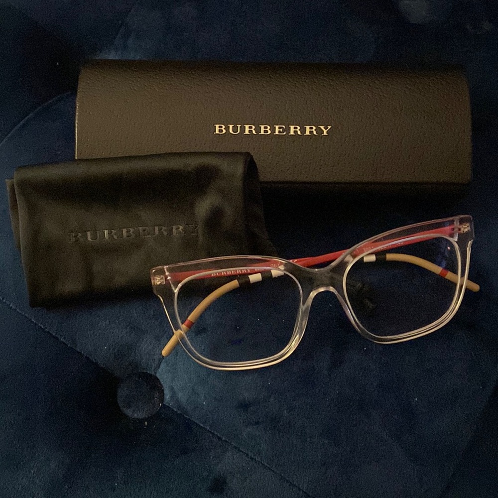 Gently used Burberry glasses with signature Burberry temples B2271